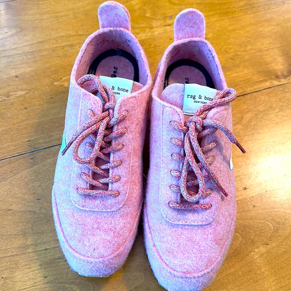 NWOT Rag and Bone pink retro sneakers